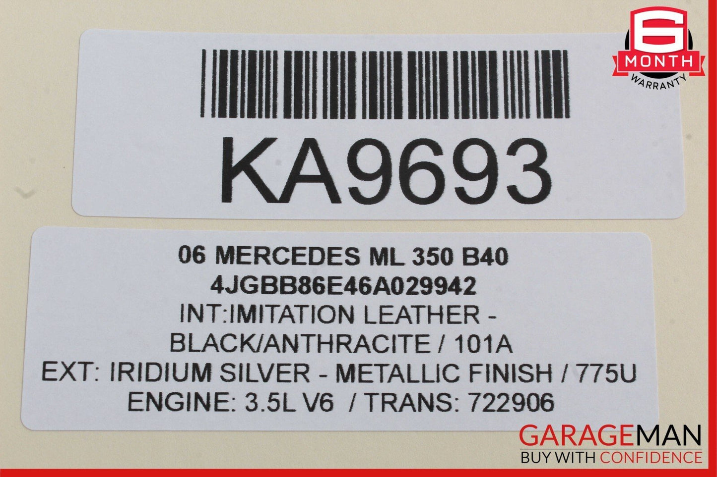 06-12 Mercedes W164 ML350 R350 Front Left Side Door Window Regulator Motor OEM