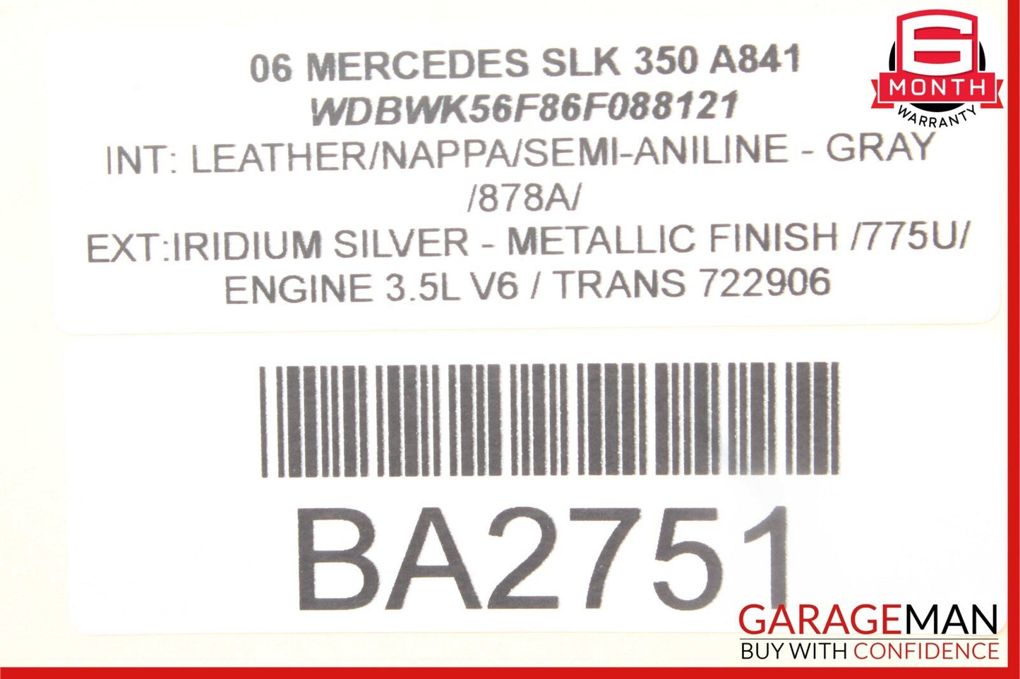 00-08 Mercedes R171 SLK350 S430 Anti Theft Control Alarm Module 2118209126 OEM