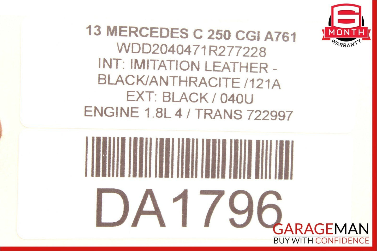 08-14 Mercedes W204 C250 C350 Rear Right Side Door Control Module Unit OEM