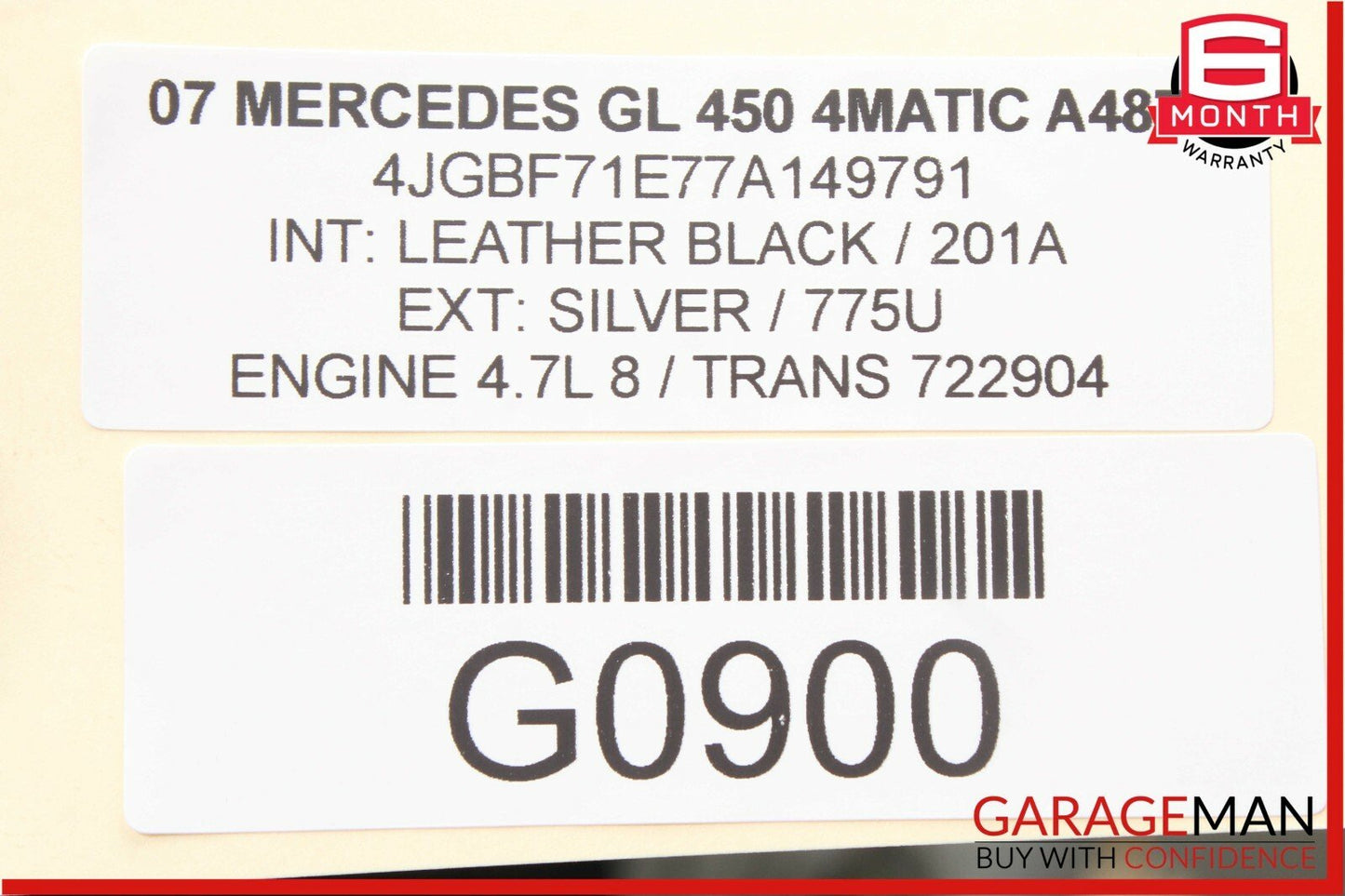 07-09 Mercedes X164 GL450 GL550 Third Row Seat Power Folding Controller Module