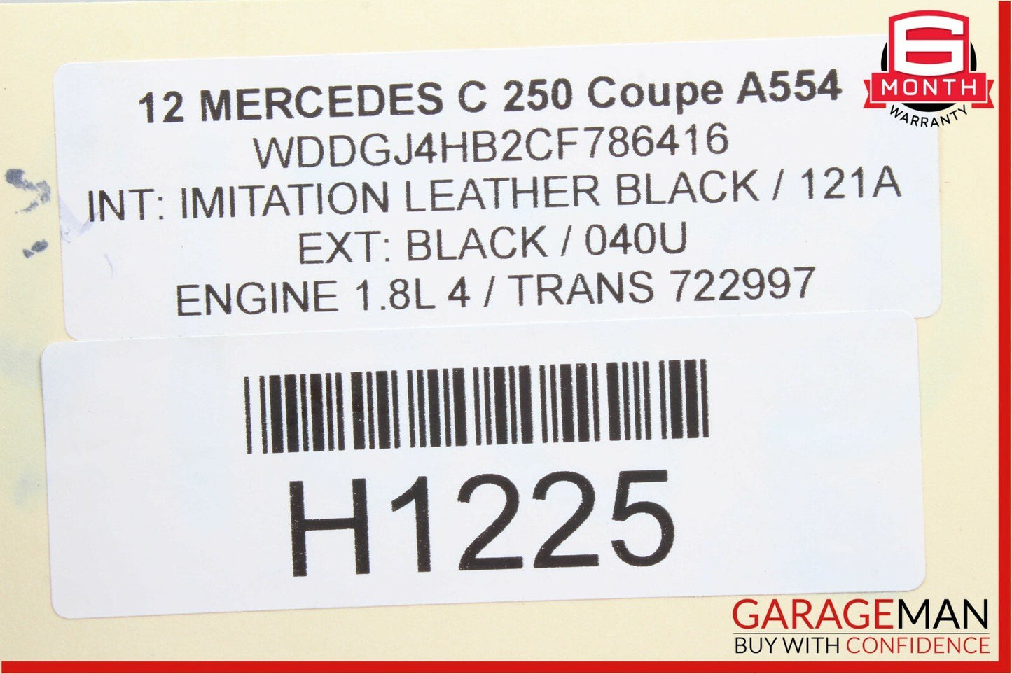 12-14 Mercedes W204 C250 Coupe Front Right Side Door Window Regulator w/o Motor
