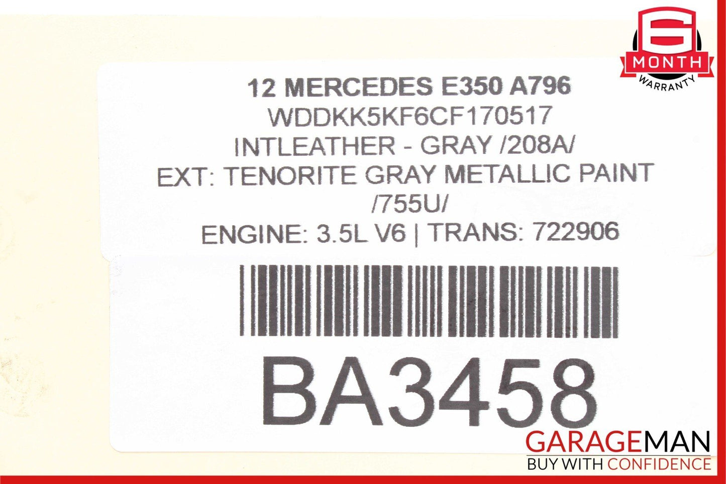12-20 Mercedes W212 E350 C300 E400 Engine Throttle Body 2761410125 OEM