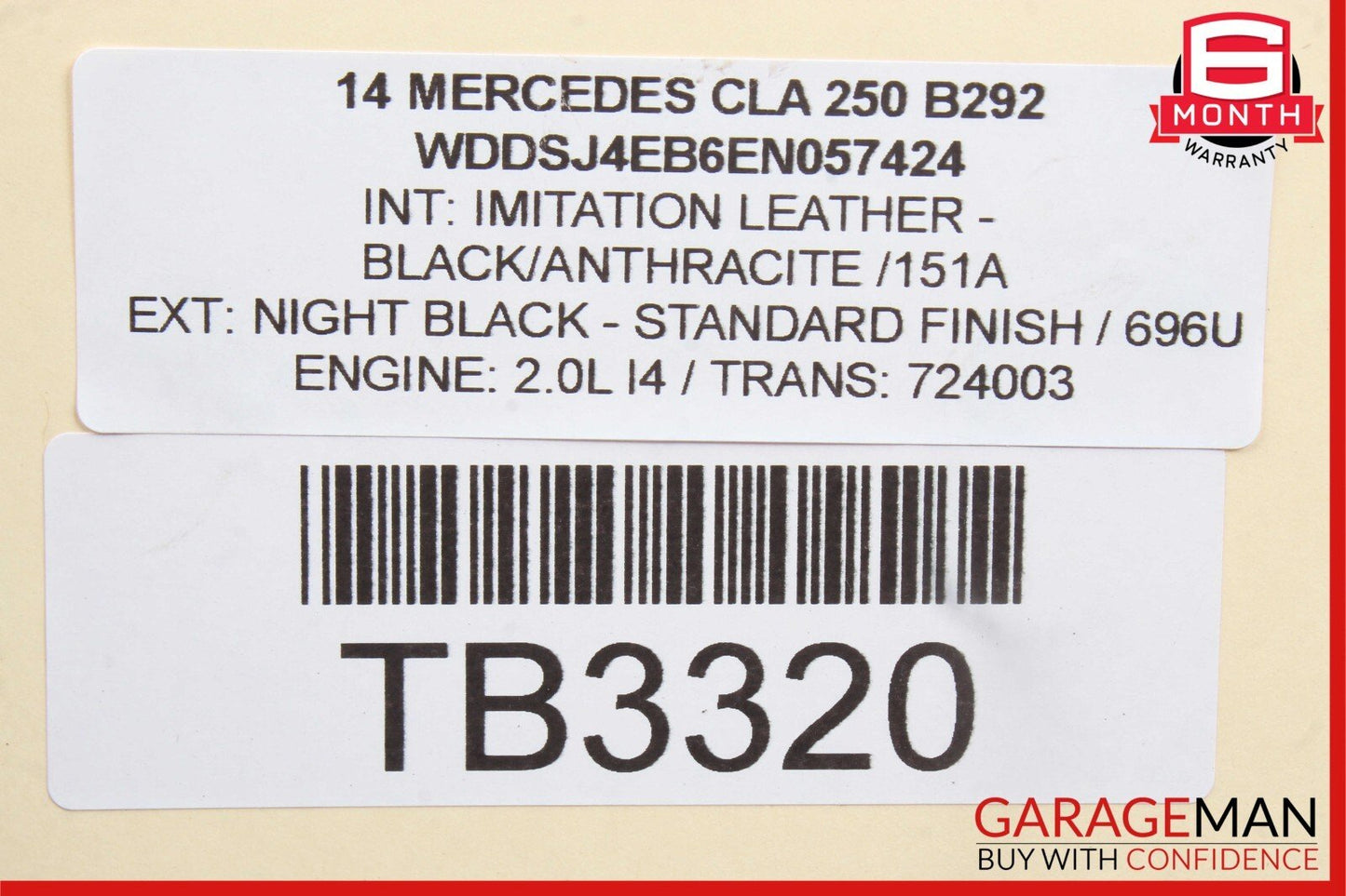 13-17 Mercedes CLA250 Master Cylinder Power Brake Booster OEM