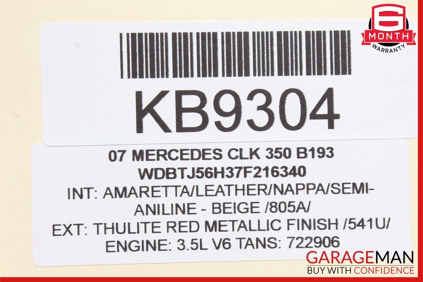 03-09 Mercedes W209 CLK320 CLK500 CLK55 AMG Temic Rear Body Control Module Unit