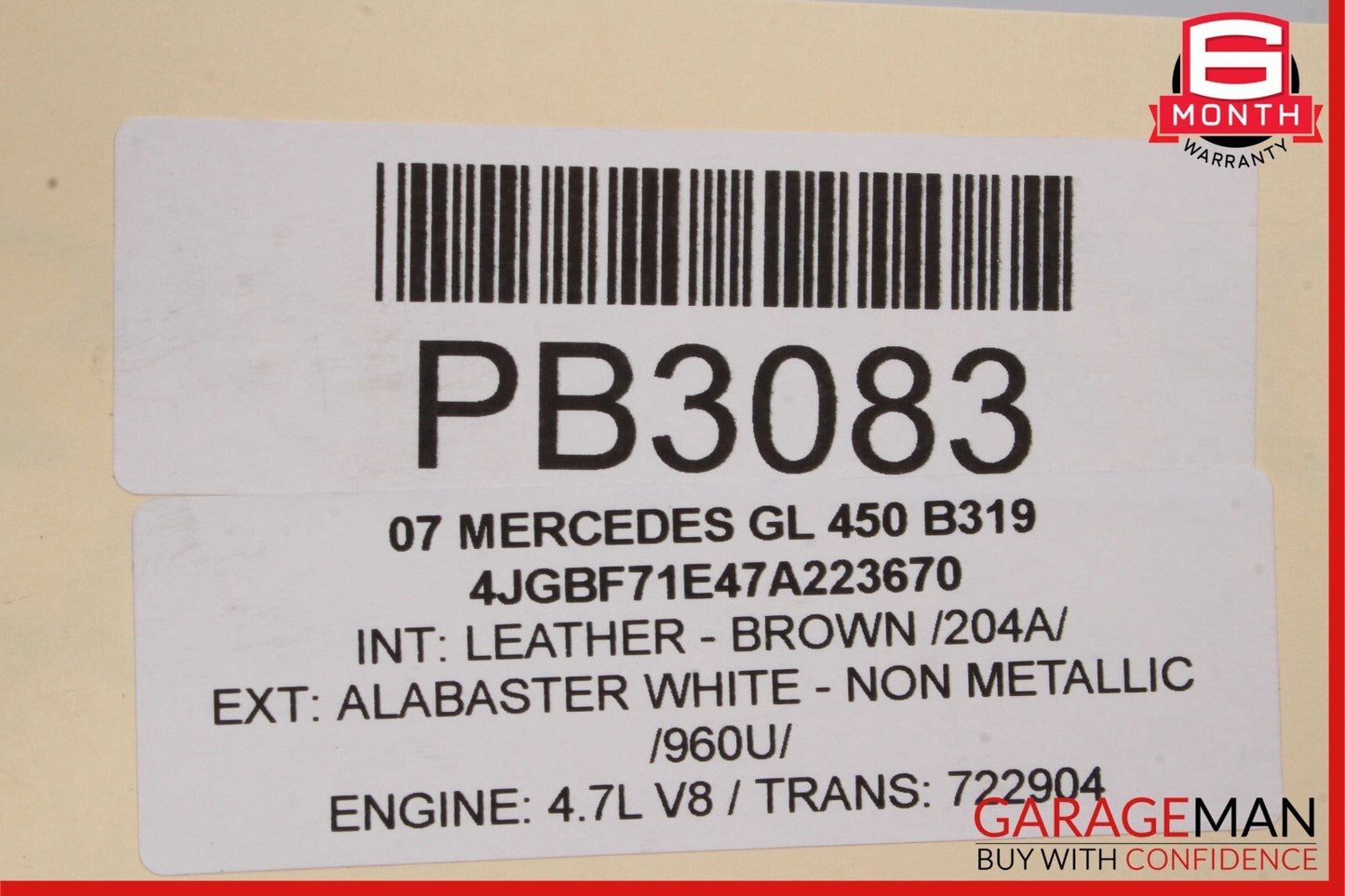 06-12 Mercedes GL450 ML350 Front Bumper Reinforcement Bar Impact Crash Rebar
