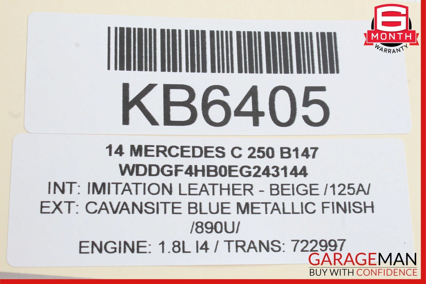 08-14 Mercedes W204 C250 C300 Front or Rear Right Side Exterior Door Handle Blue