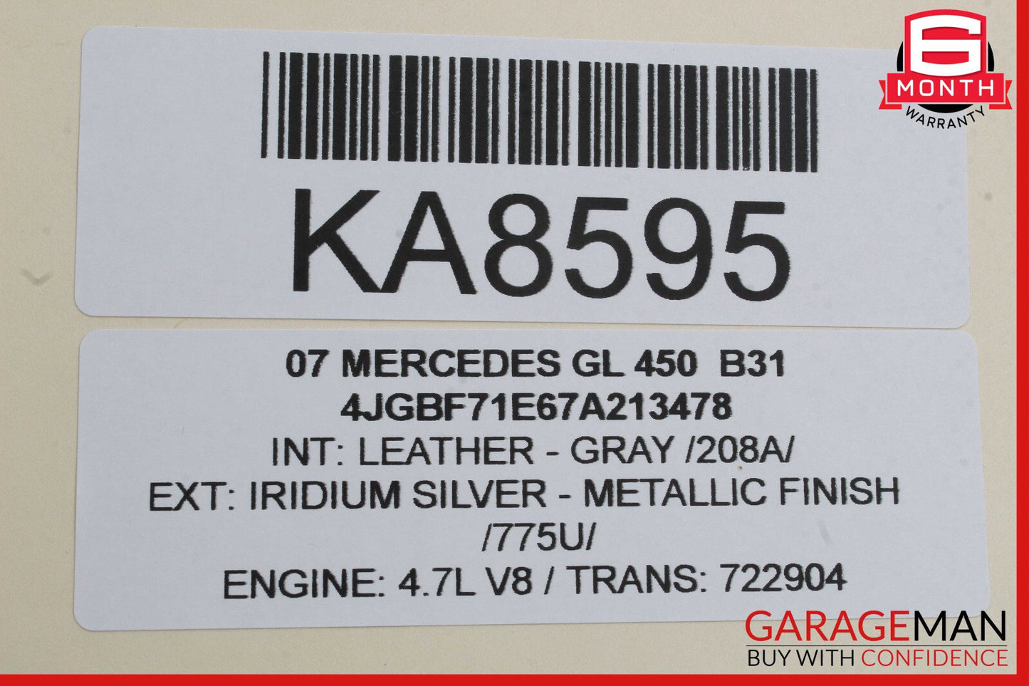 06-12 Mercedes X164 GL450 Fuse Junction Box Relay TPMS Tire Pressure Control OEM