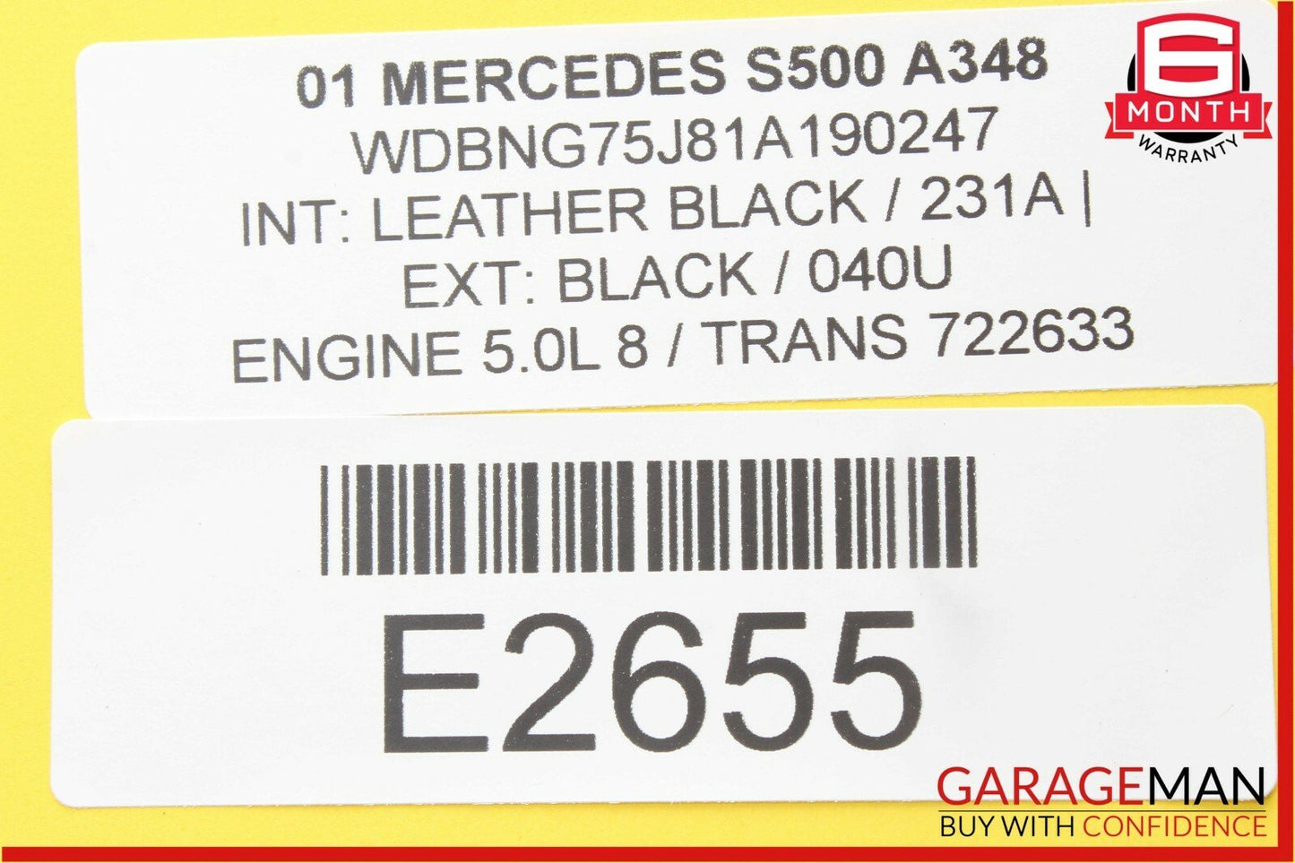 00-06 Mercedes W220 S500 Rear Left Side Interior Door Panel Sunshade Assembly