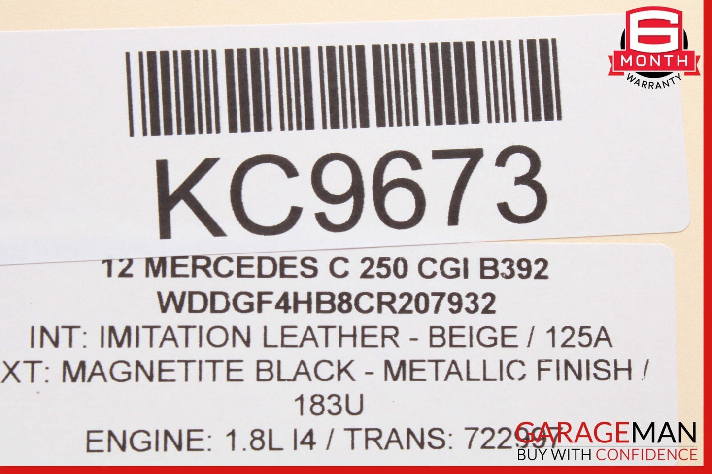 08-16 Mercedes W204 C250 E350 Front Left Door Window Regulator Motor Unit OEM