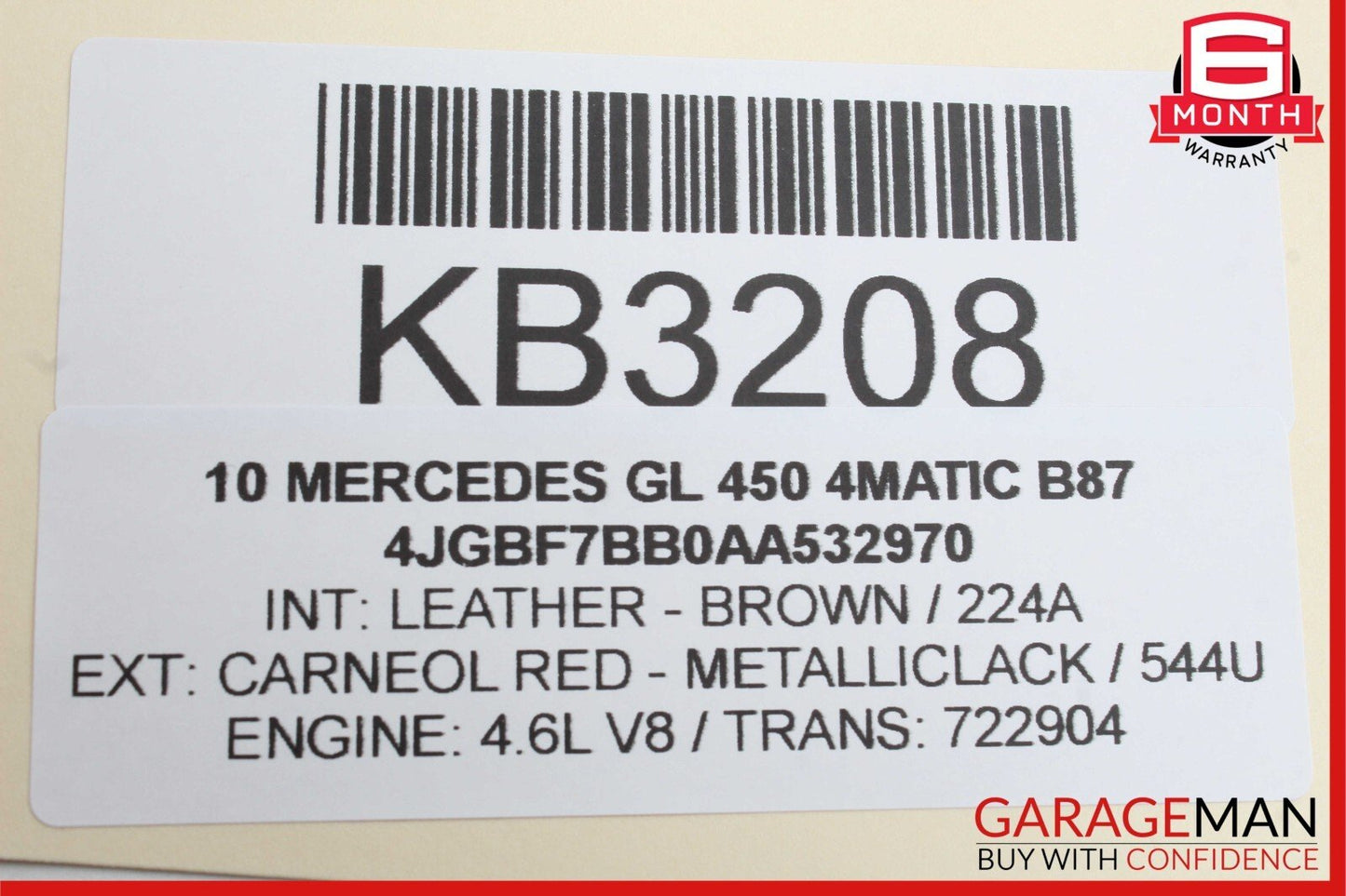 06-13 Mercedes GL450 ML500 R350 Front Right Exterior Door Handle Carneol Red OEM