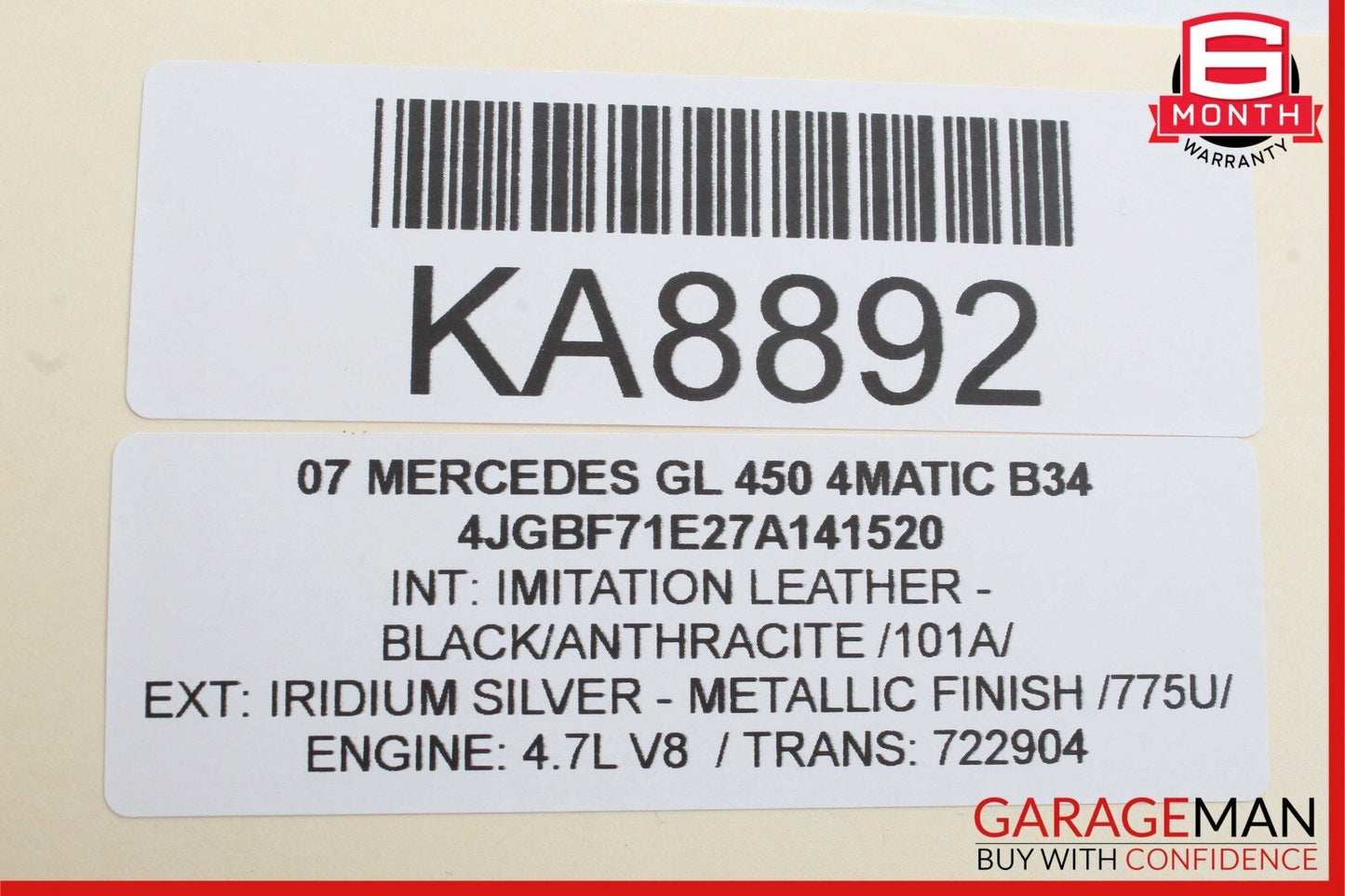 06-12 Mercedes R350 ML450 GL450 Rear Left Quarter Window Regulator Motor Assy