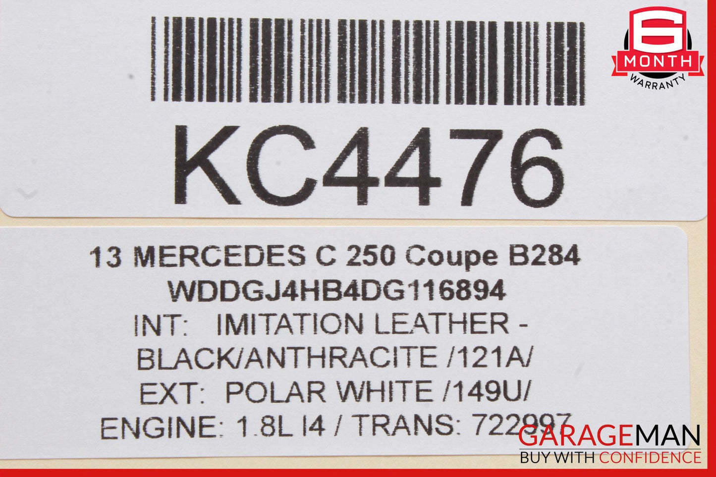 08-14 Mercedes W204 C250 C350 Front Left Door Window Regulator Motor OEM
