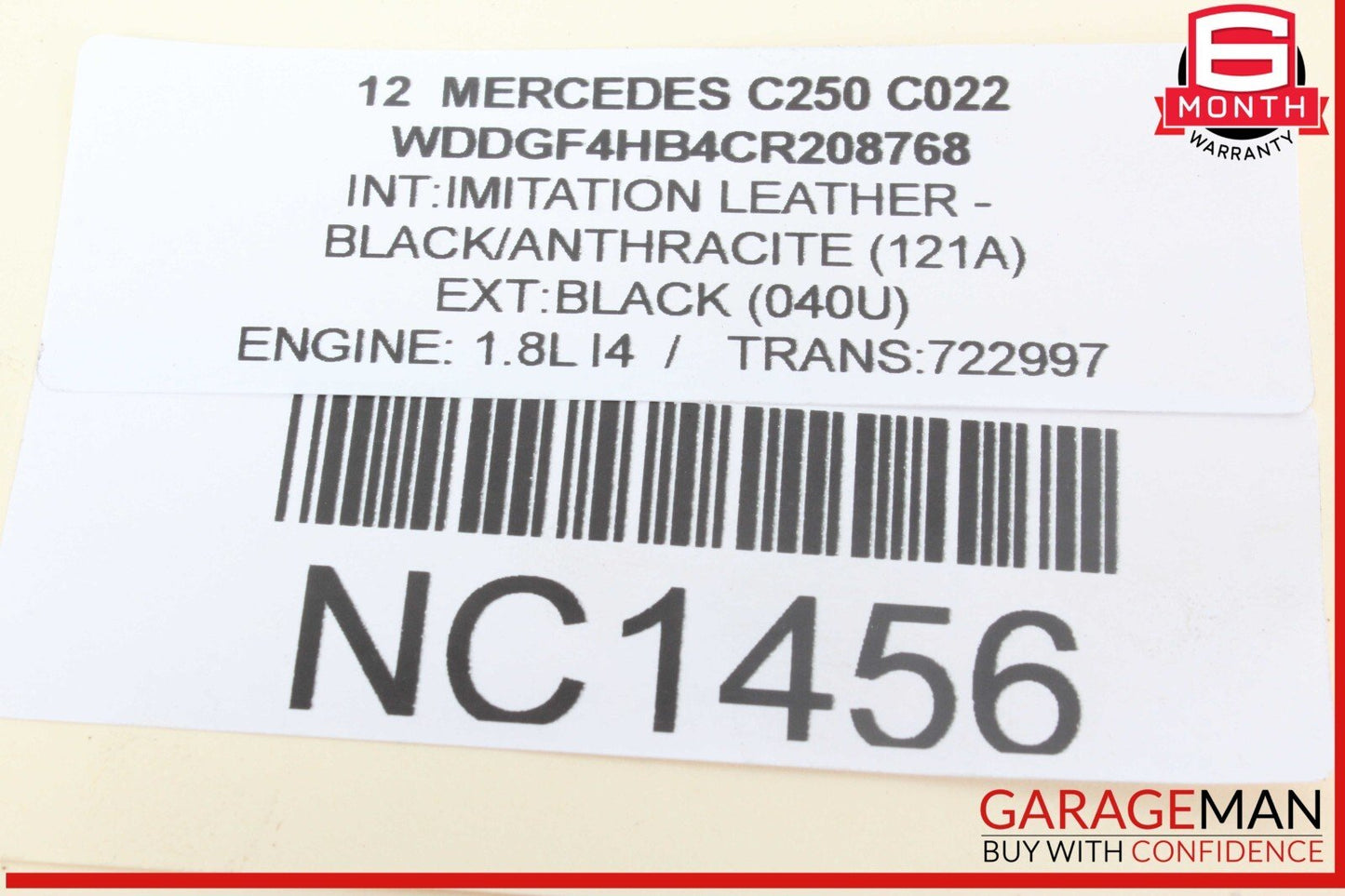 08-14 Mercedes W204 C250 Front Right Bumper Reinforcement Impact Bar Bracket OEM