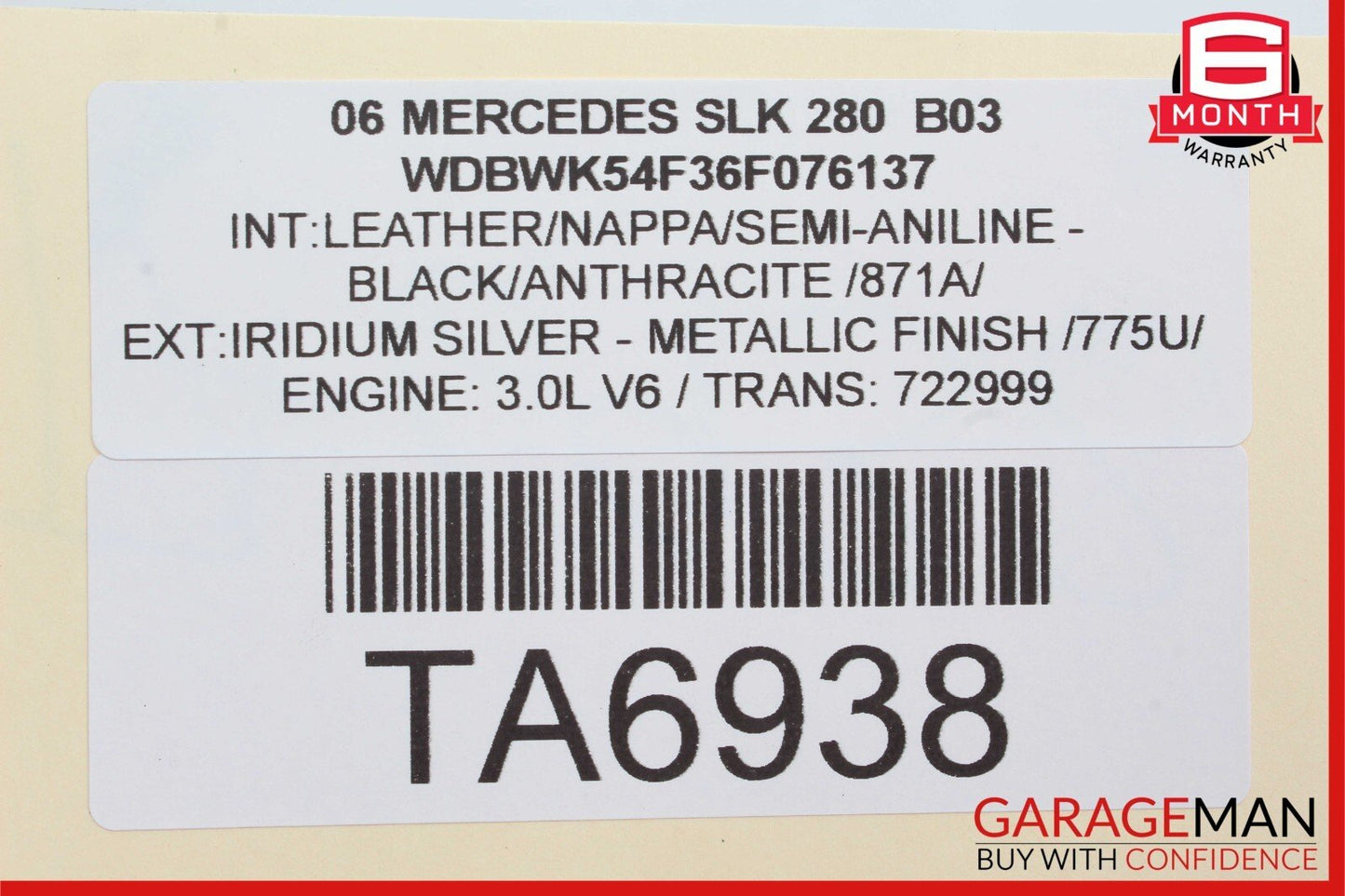 05-11 Mercedes R171 SLK280 SLK350 Front Left Side Lower Suspension Control Arm