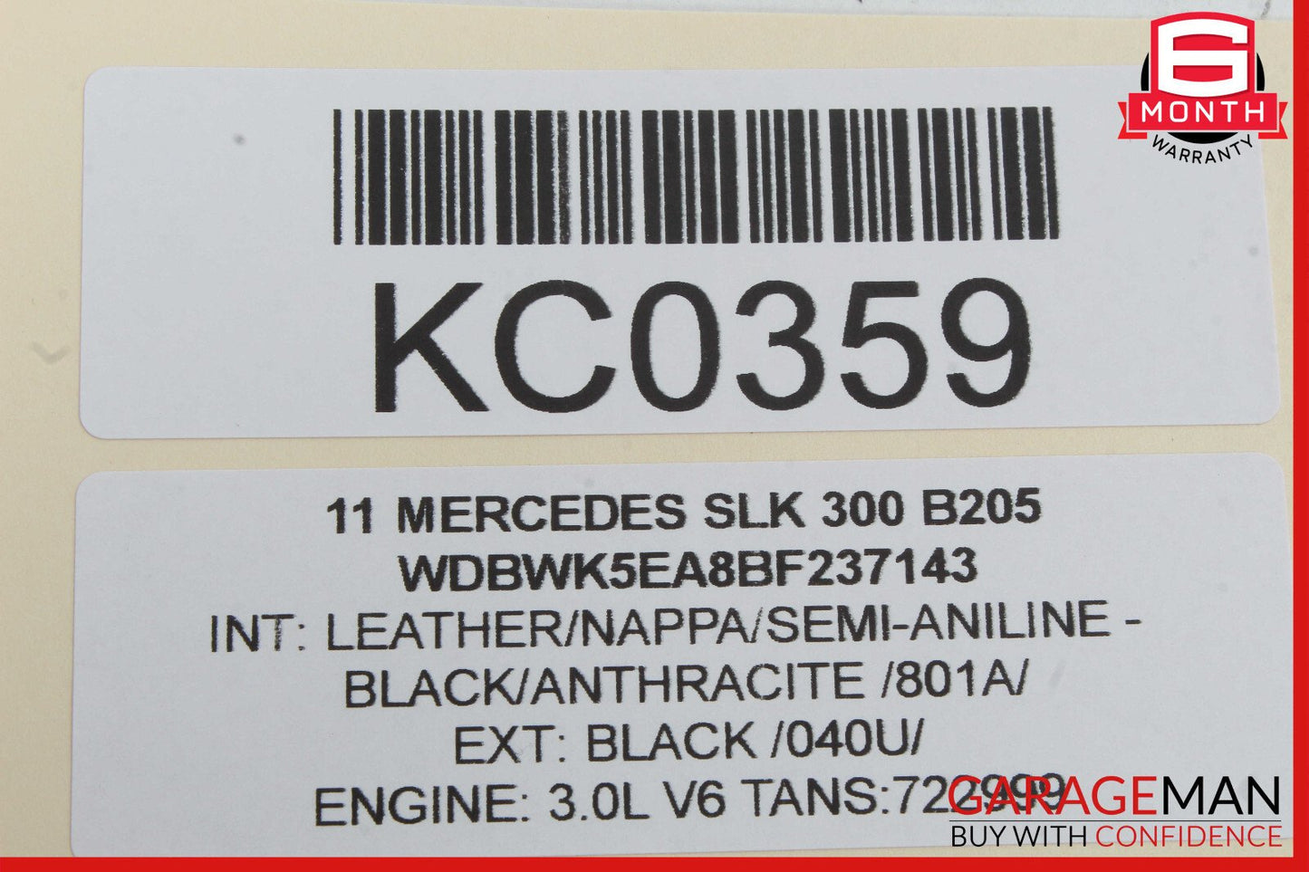 05-11 Mercedes R171 SLK300 Left Convertible Roof Catch Latch Lock OEM