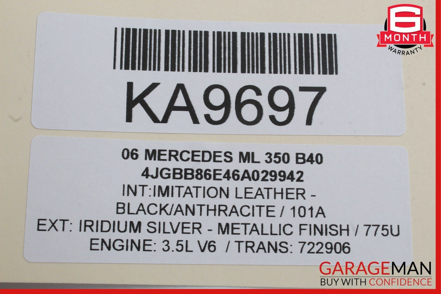 06-13 Mercedes ML350 GL450 R350 Front Left Side Exterior Door Handle Silver OEM