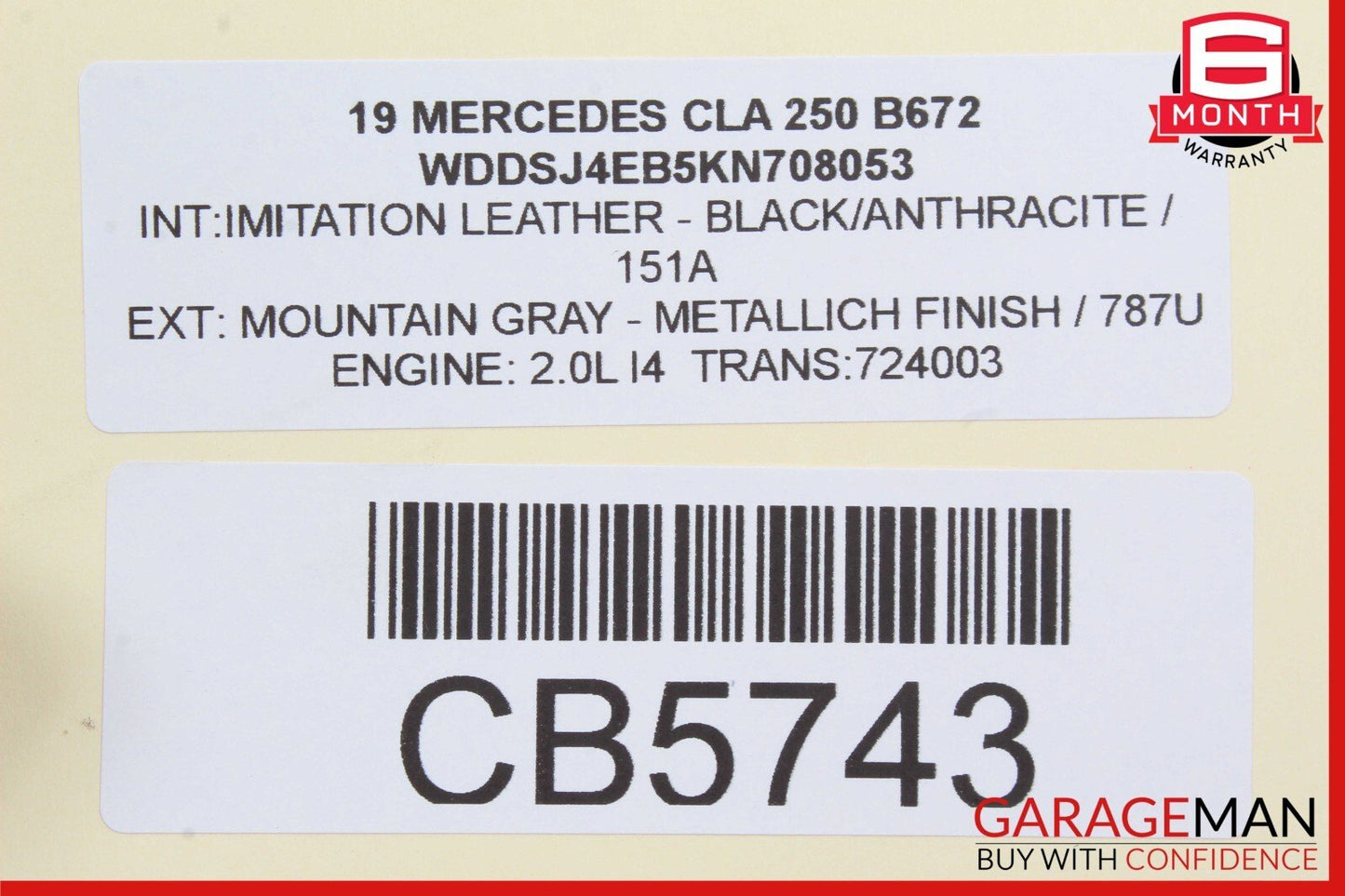 14-19 Mercedes W117 CLA250 CLA200 Front Dash Dashboard Panel Cover Molding Assy