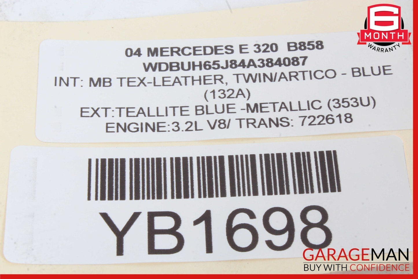 03-11 Mercedes W219 CLS500 E320 Rear Overhead Dome Light Gray 2118202001 OEM