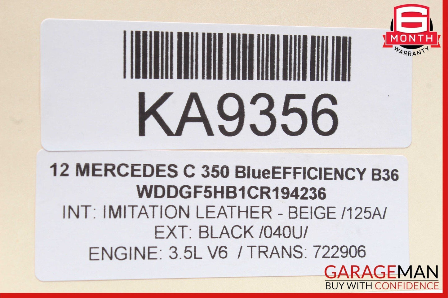 12-18 Mercedes W204 C350 C300 E350 M276 Lower Intake Manifold Right Side OEM