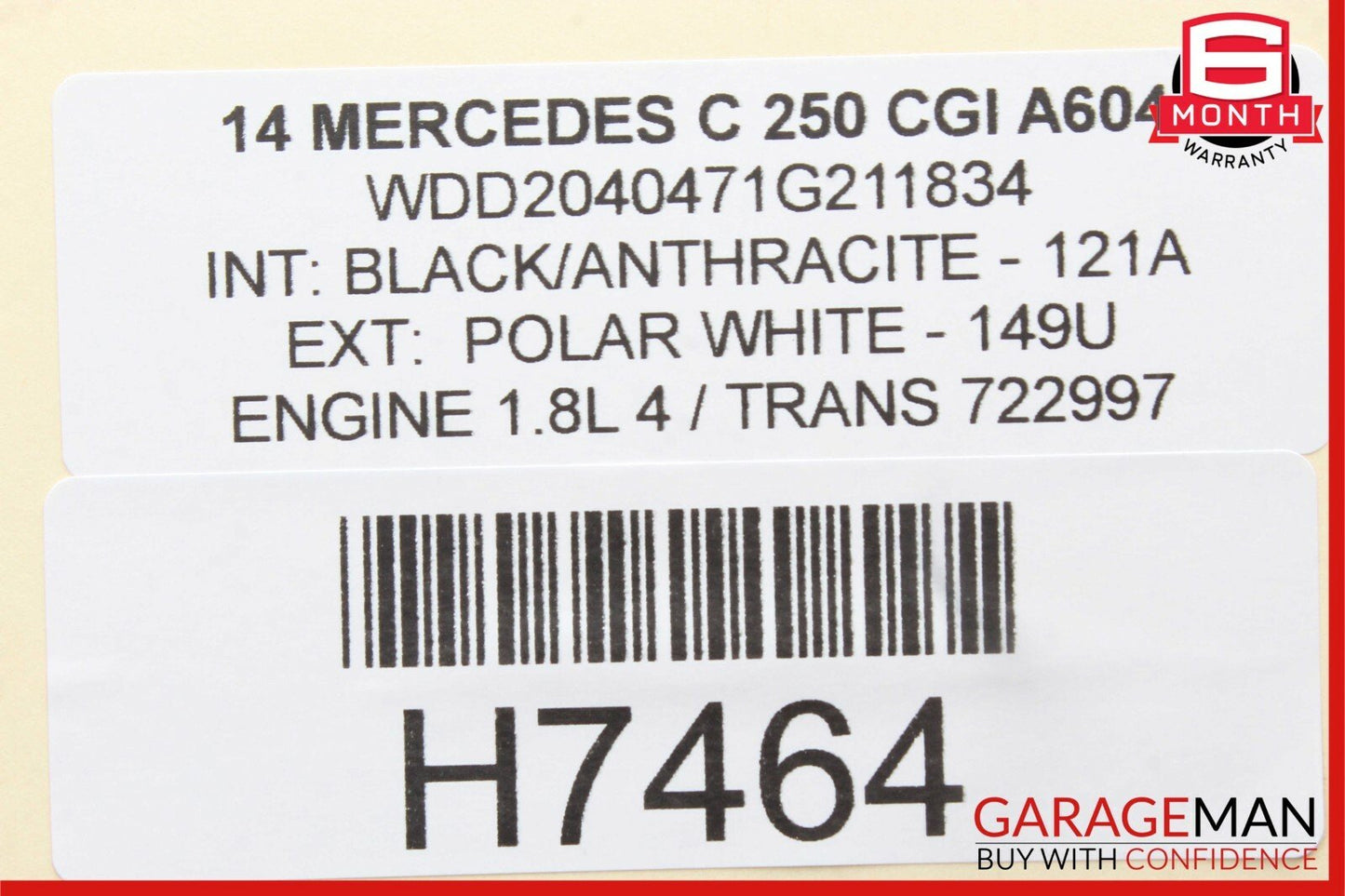 08-14 Mercedes W204 C250 C63 AMG Sedan Rear Left Door Window Regulator Motor OEM