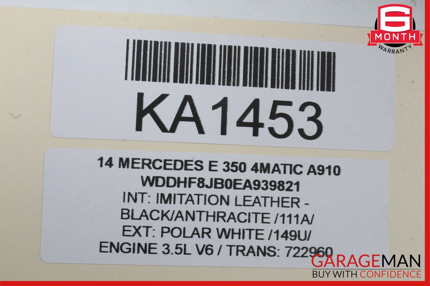 08-16 Mercedes E350 E400 GLK350 C300 Rear Left Door Window Regulator Motor Unit
