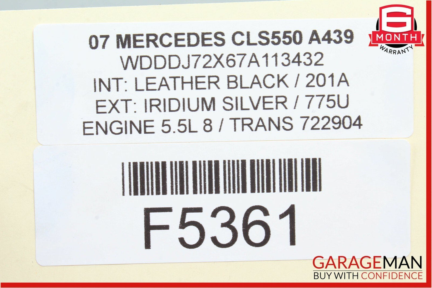 06-11 Mercedes W219 CLS550 Rear Right Side Quarter Window Glass Panel Assembly