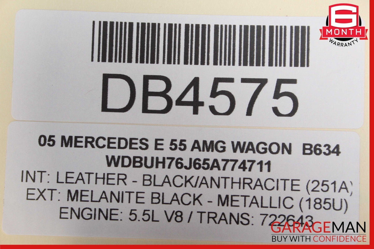 03-06 Mercedes W211 E320 E55 AMG Wagon Rear Right Side Exterior Door Shell Frame