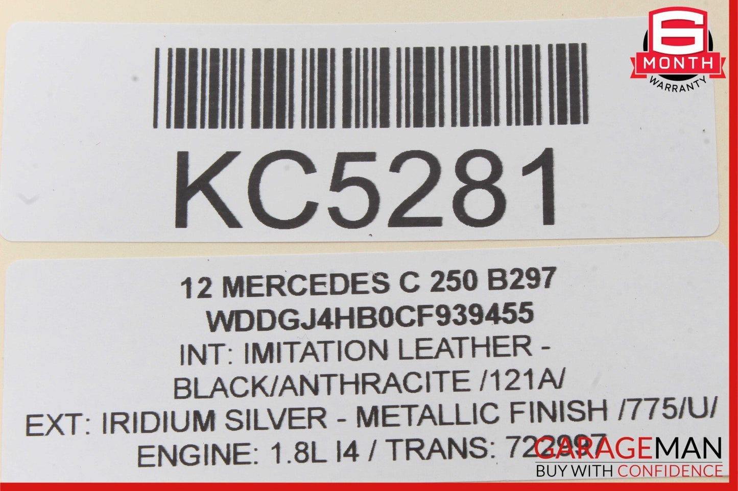 08-17 Mercedes C250 E350 Trunk Lid Latch Lock Actuator w/ Cylinder Lock Latch