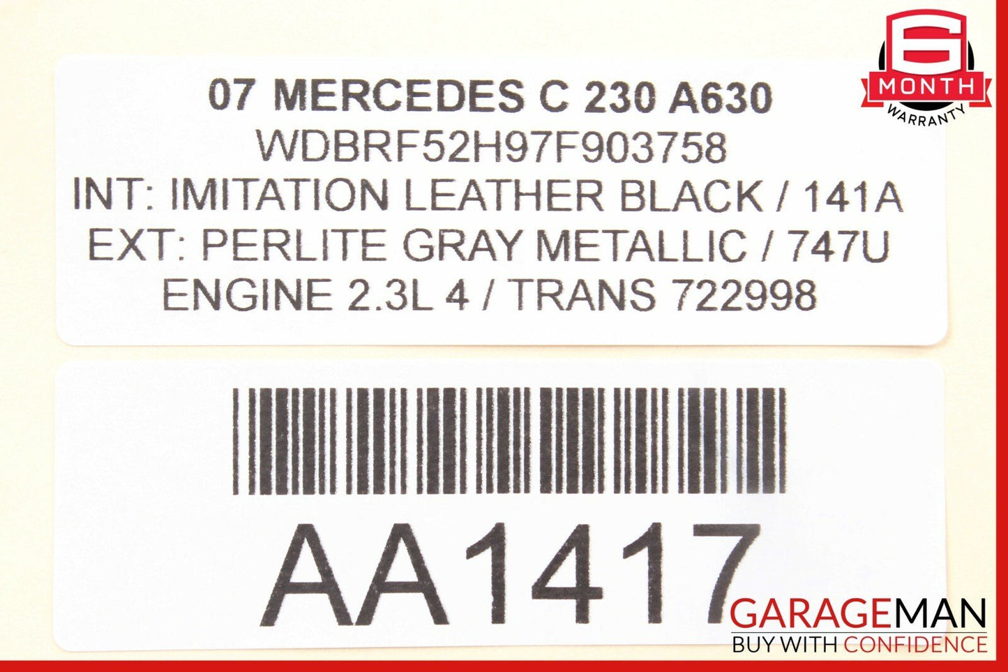 01-07 Mercedes W203 C230 C350 Front Right Side Door Lock Latch Actuator