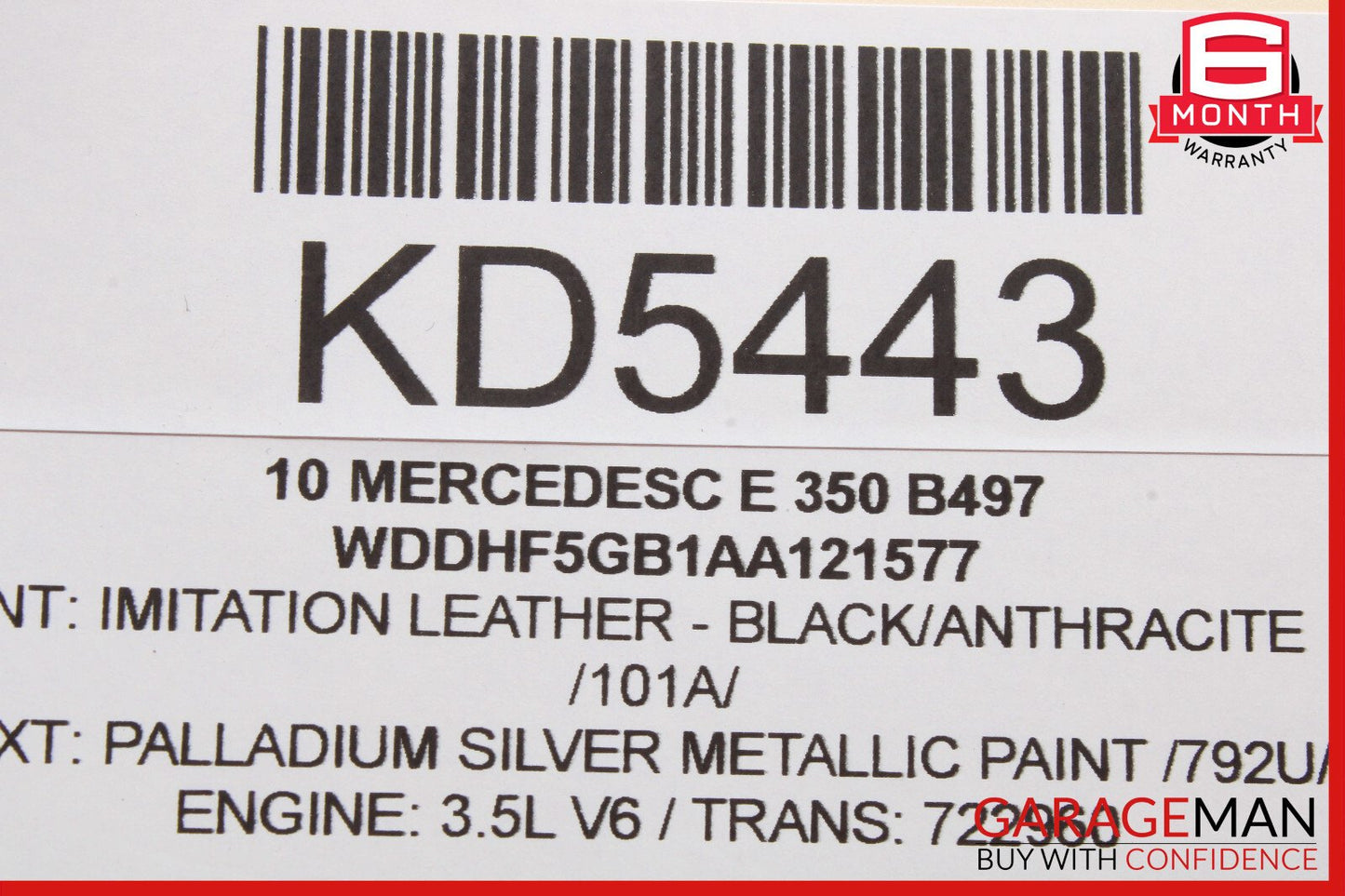 08-16 Mercedes E350 E400 GLK350 C300 Rear Right Door Window Regulator Motor Unit