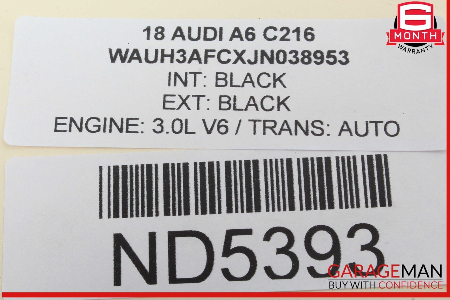 12-18 Audi A6 SQ5 Rear Left Driver Side Window Regulator Motor 8K0959811A OEM