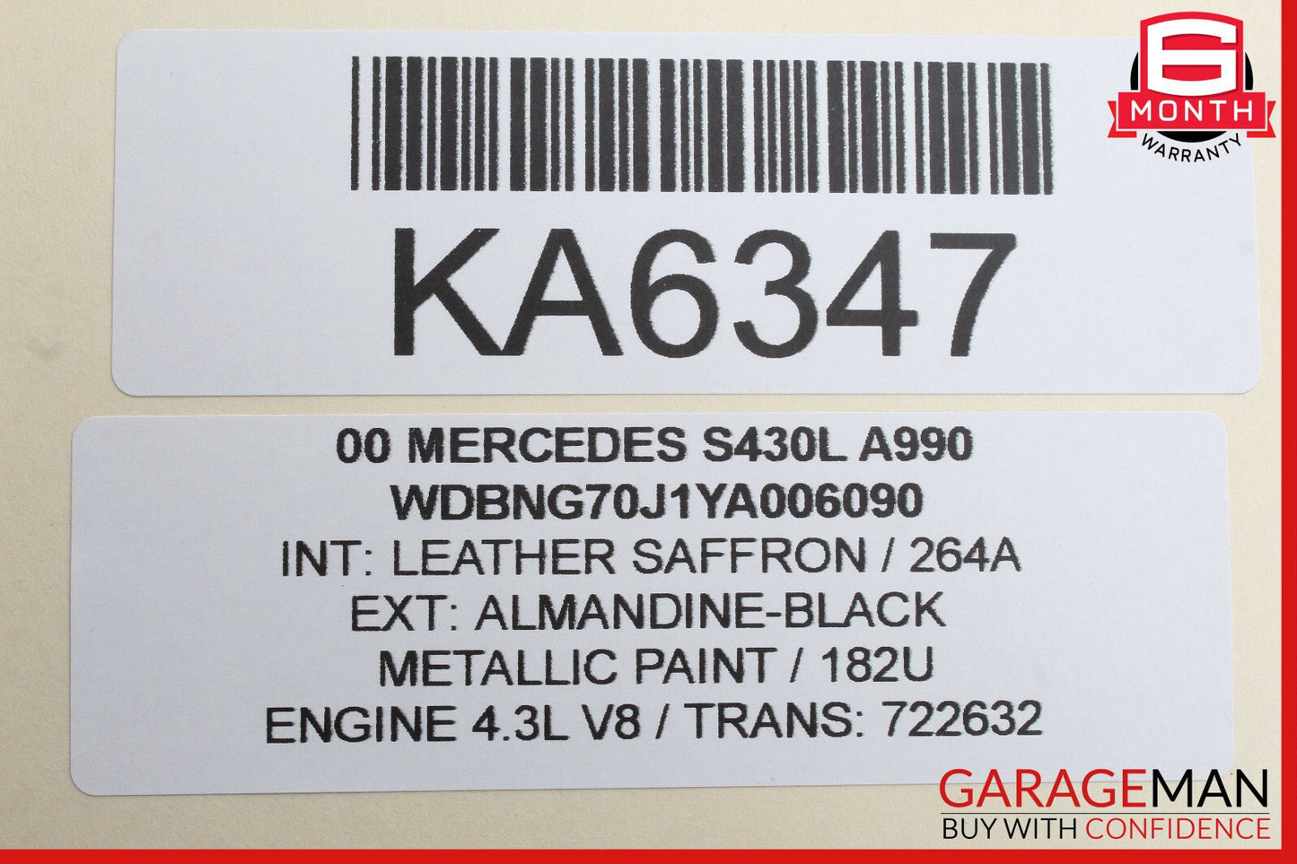 00-06 Mercedes W220 S430 S500 Front Left Side Door Sound Speaker 2208200902 OEM