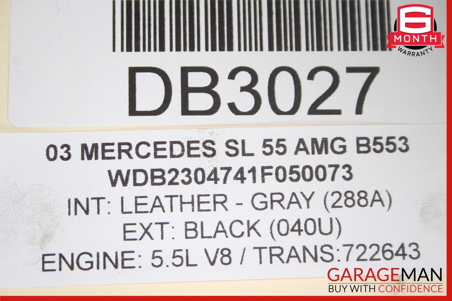 03-06 Mercedes R230 SL500 SL600 SL55 AMG Power Steering Rack & Pinion Assy