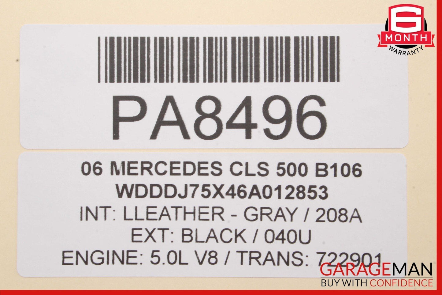 06-11 Mercedes W219 CLS550 CLS55 Front Bumper Reinforcement Radiator Support OEM