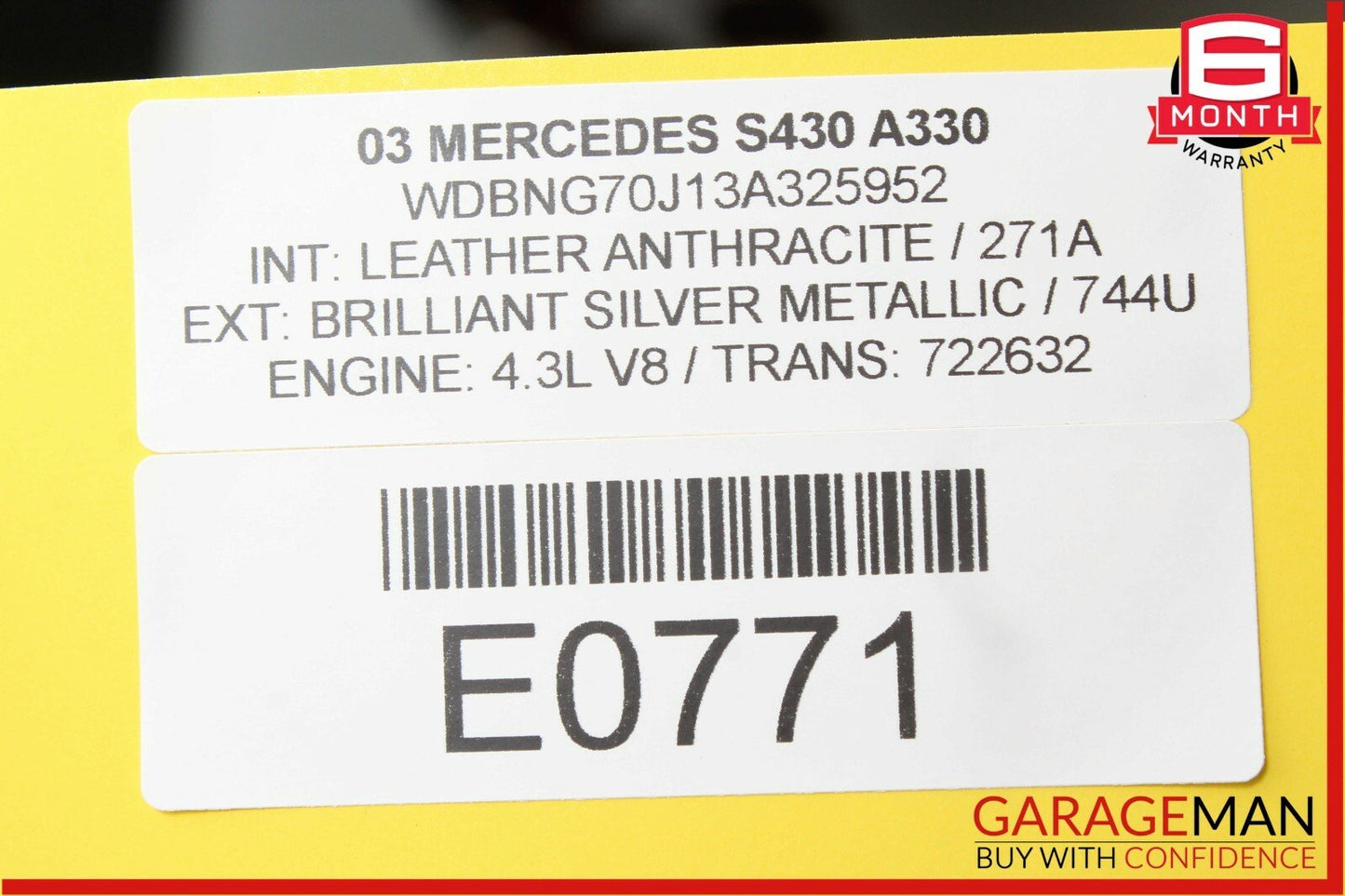 03-06 Mercedes W220 S430 S600 S500 Front Left Side Seat Control Module Unit OEM