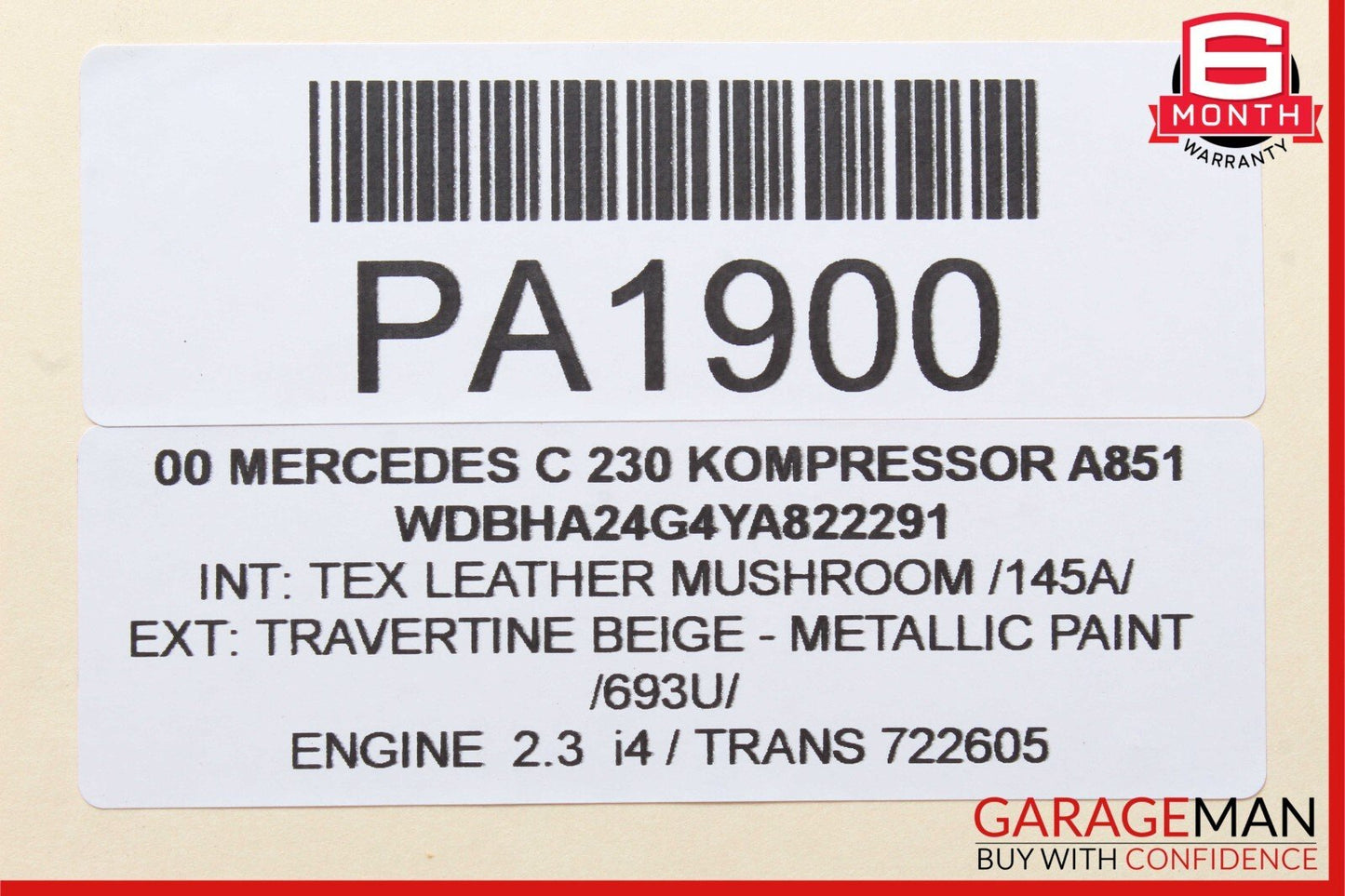 94-00 Mercedes W202 C220 C280 Front Right Side Exterior Door Handle Beige OEM
