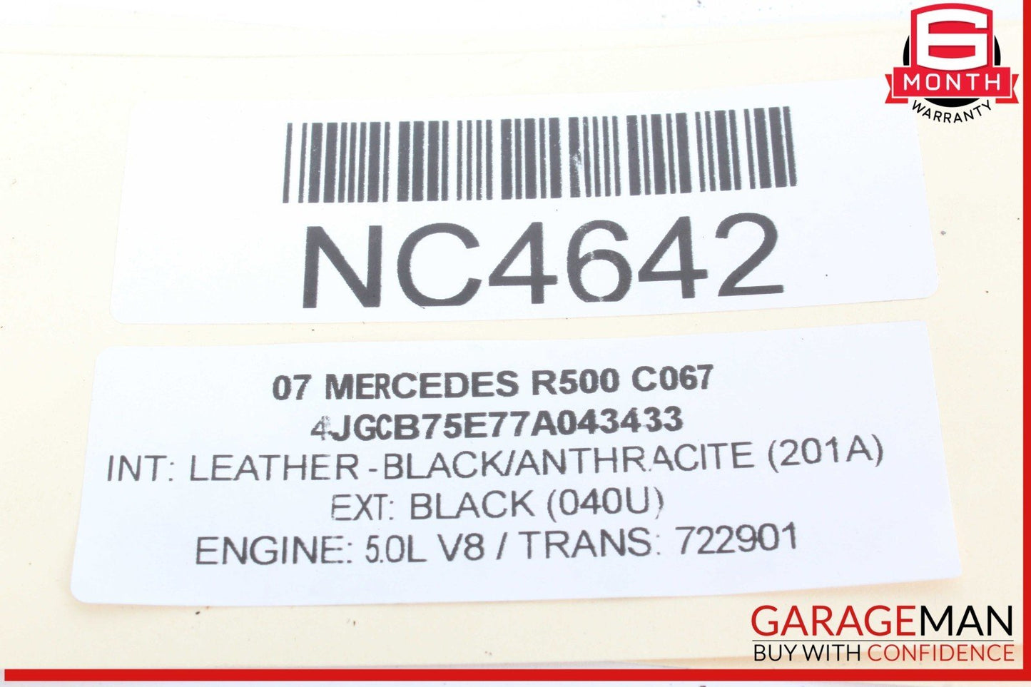 06-13 Mercedes W251 R500 Rear Trunk Tailgate Release Open Handle OEM