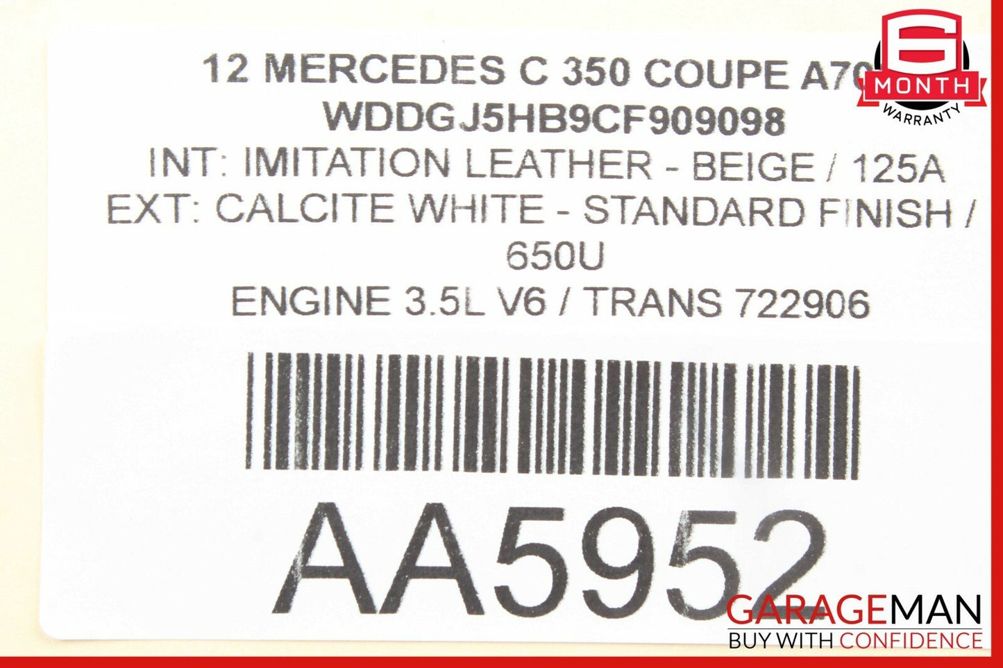 08-17 Mercedes W204 C300 C350 E350 Rear Right or Left Side Lower Control Arm