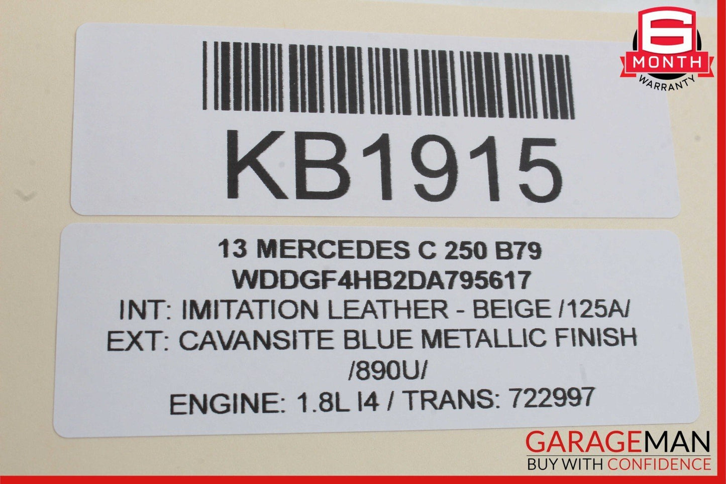 08-16 Mercedes E400 C250 GLK350 C300 Rear Left Door Window Regulator Motor Unit