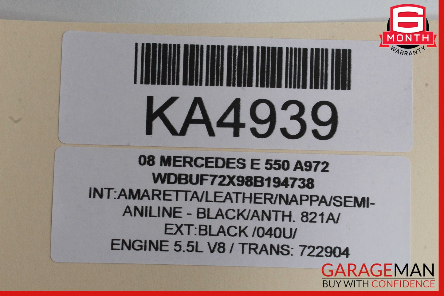 03-09 Mercedes W211 E350 E500 Front Left Driver Side Window Regulator Motor OEM
