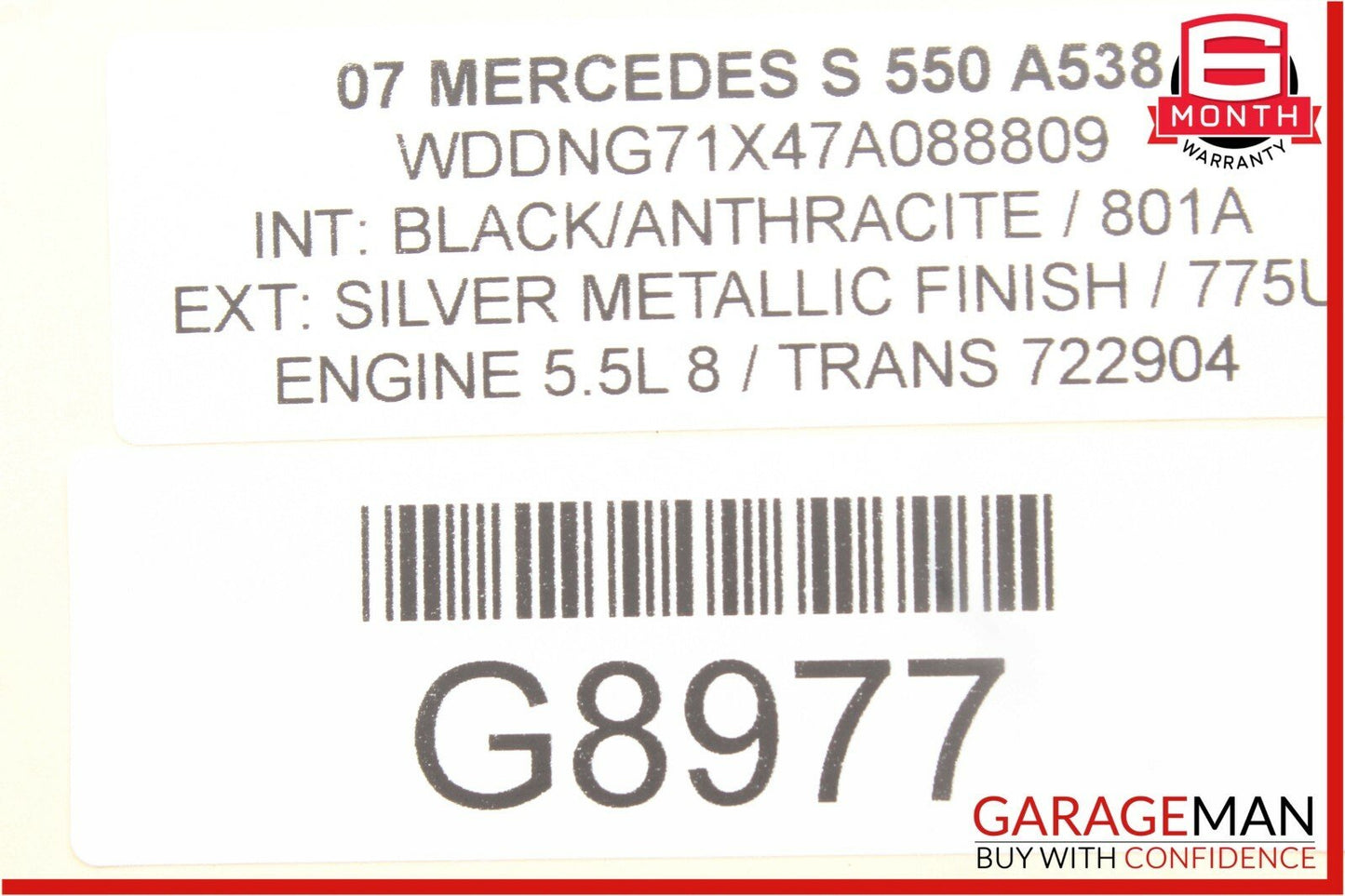 07-14 Mercedes W216 CL550 S550 Rear View Backup Camera Control Module OEM