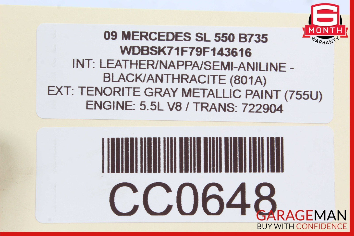 03-12 Mercedes R230 SL550 SL500 Rear Left / Right Upper Suspension Control Arm