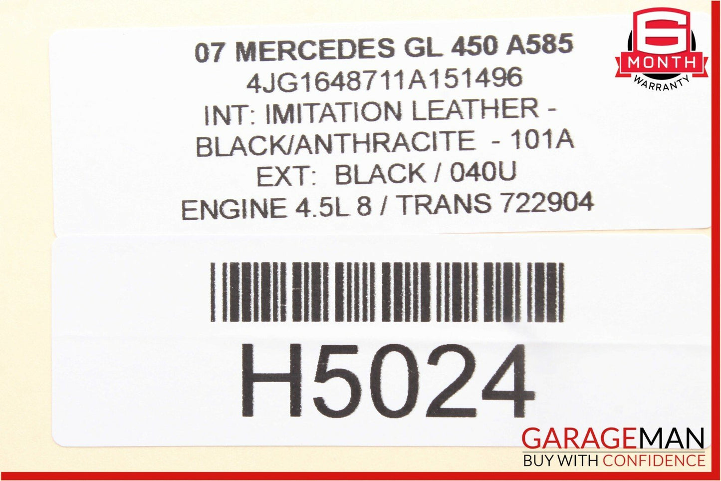 07-12 Mercedes X164 GL450 ML63 AMG Front Left Driver Seat Motor 0390203210 OEM