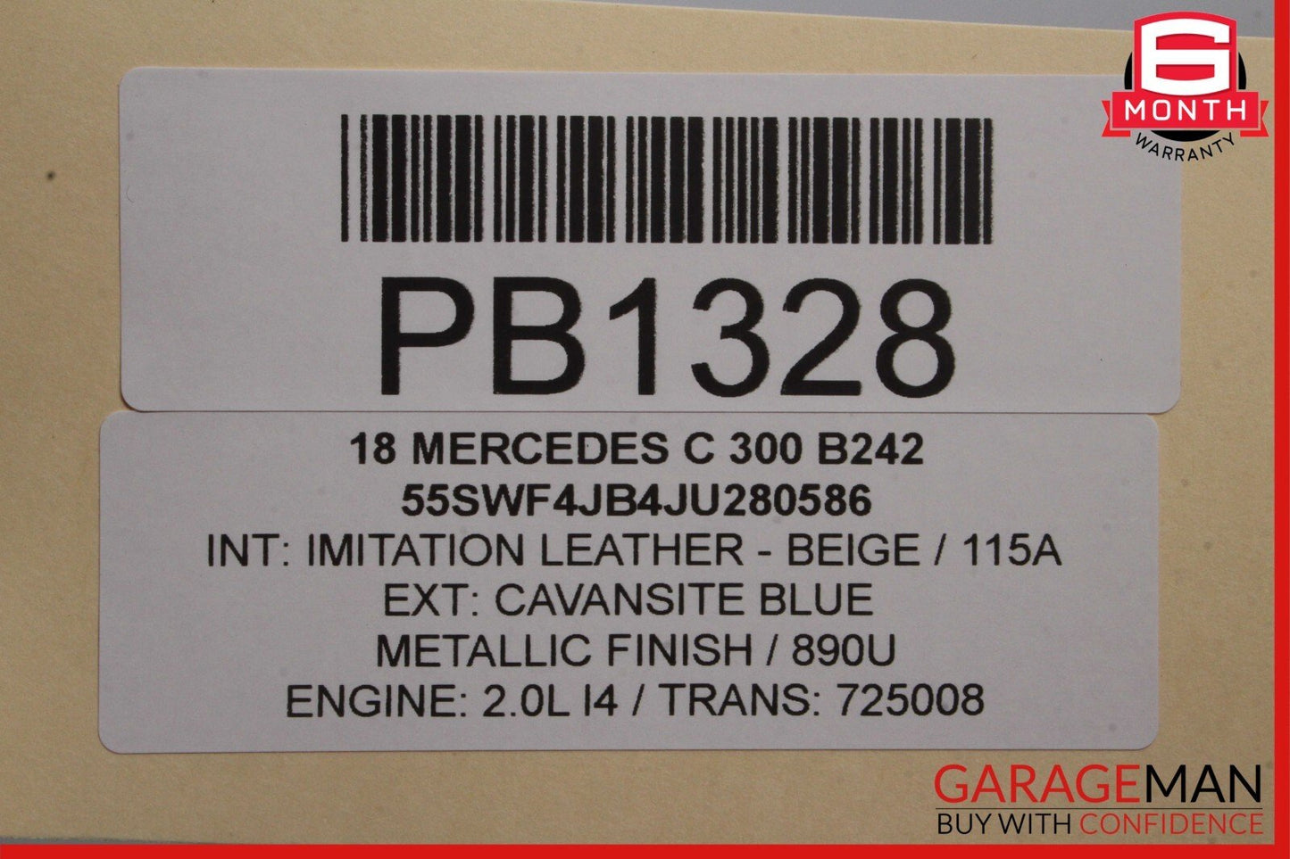 15-20 Mercedes W205 C300 C43 AMG Rear Right Side Interior Door Panel Cover OEM