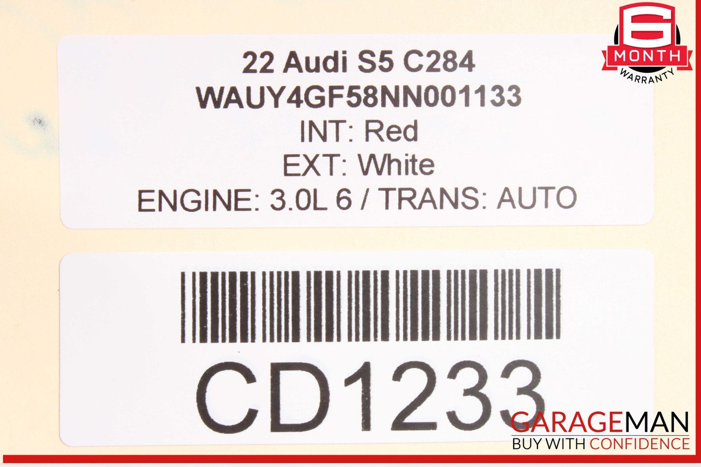 18-24 Audi S5 Rear Bumper Reinforcement Impact Bar Assembly OEM