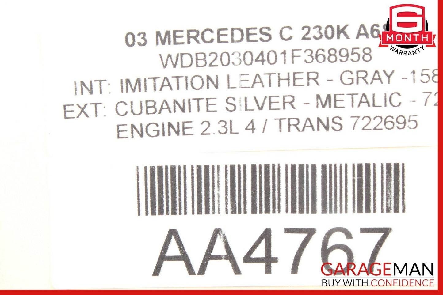 01-07 Mercedes W203 C230 C240 C320 Front Left Side Door Control Module Unit
