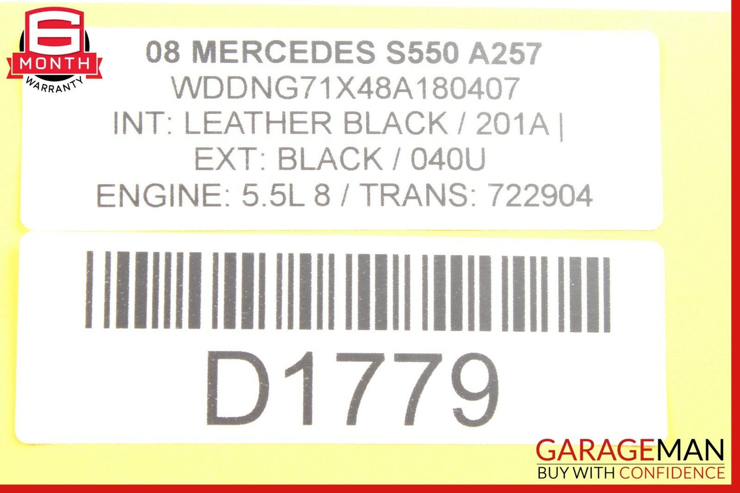 07-09 Mercedes W221 S550 CL550 Central Gateway Control Module 2215408362 OEM