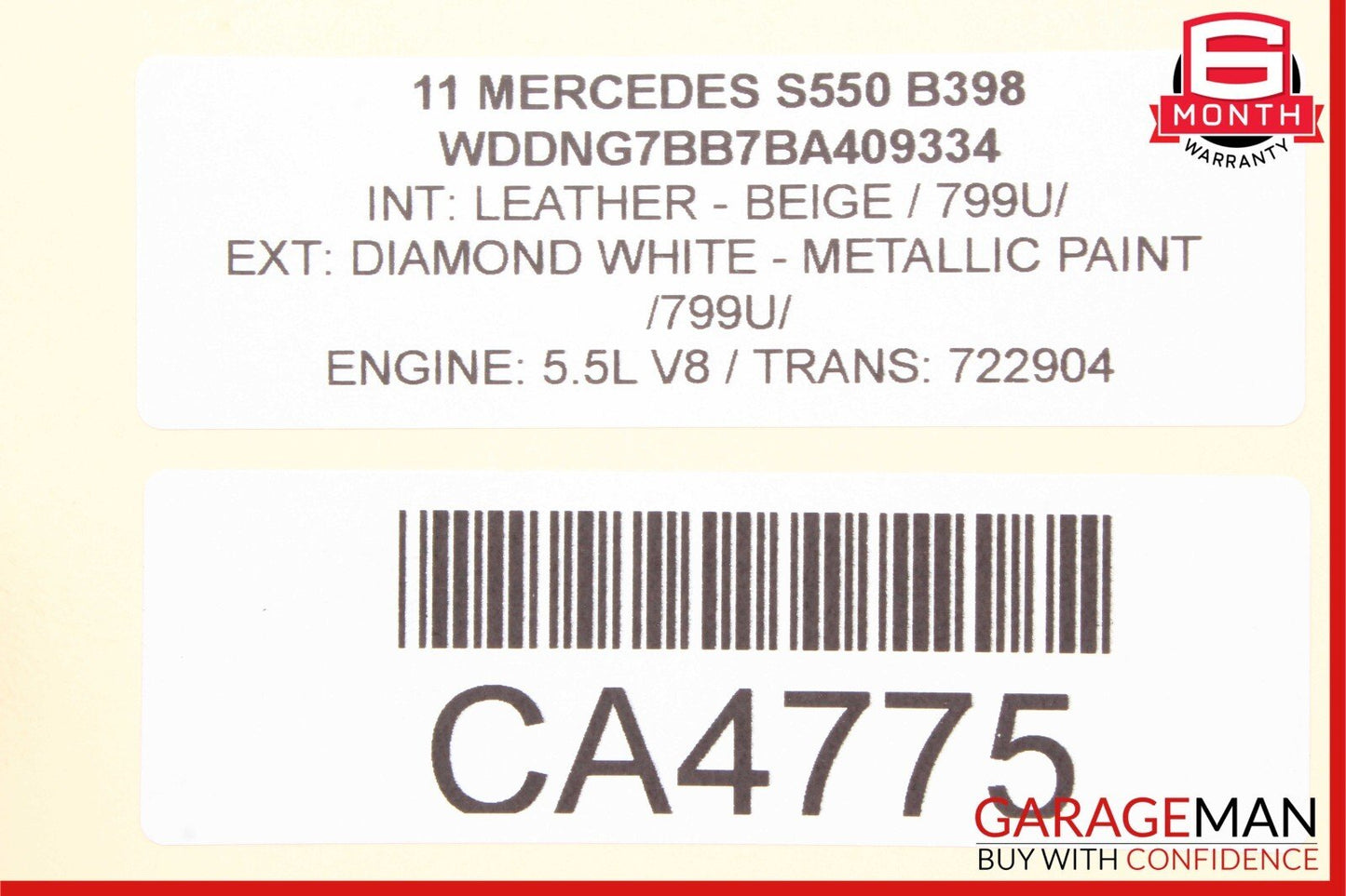 07-14 Mercedes W221 S550 CL550 Front Right Side Suspension Lower Control Arm OEM