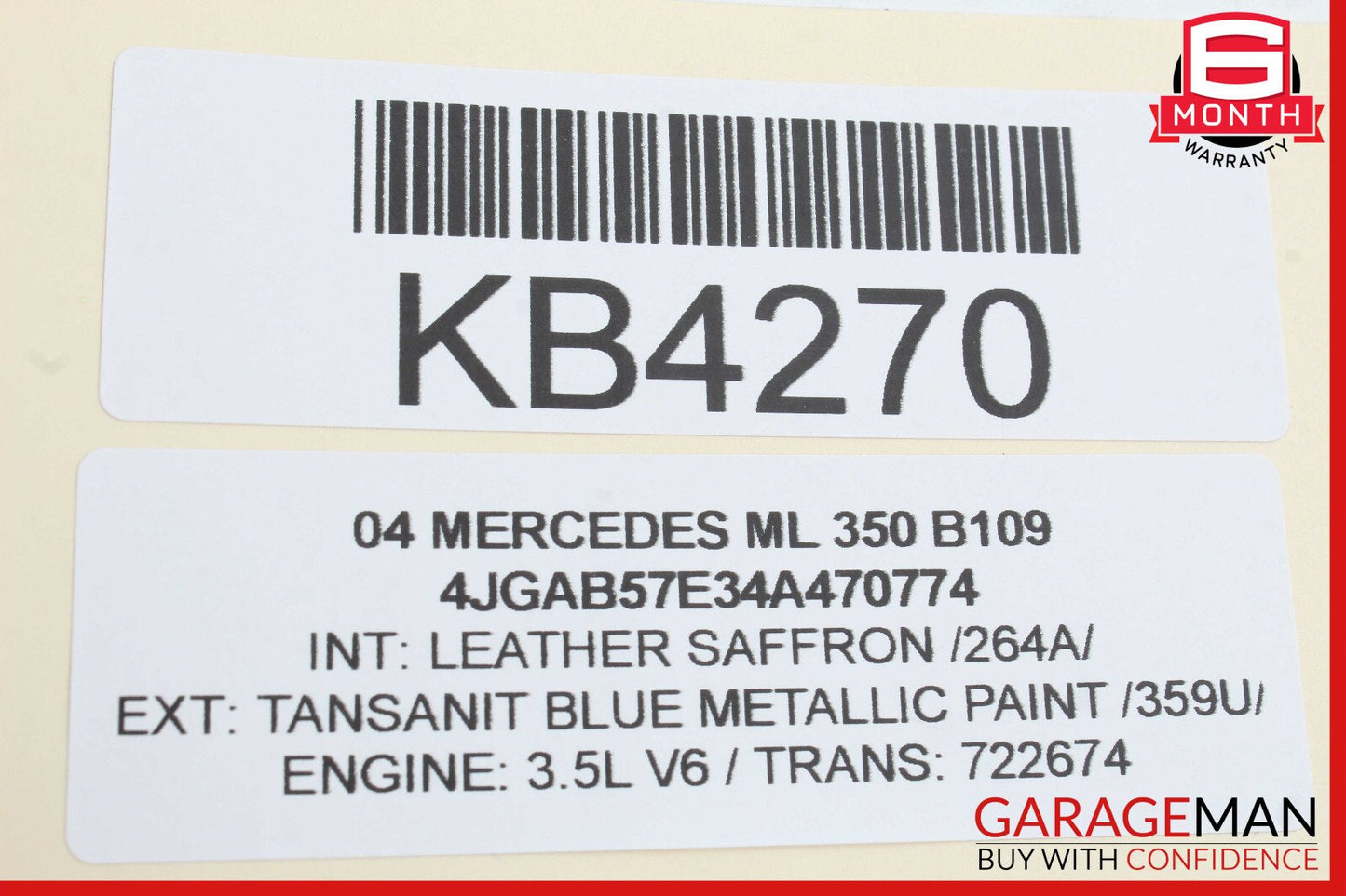 98-05 Mercedes W163 ML350 Exterior Door Handle Rear Right Side OEM