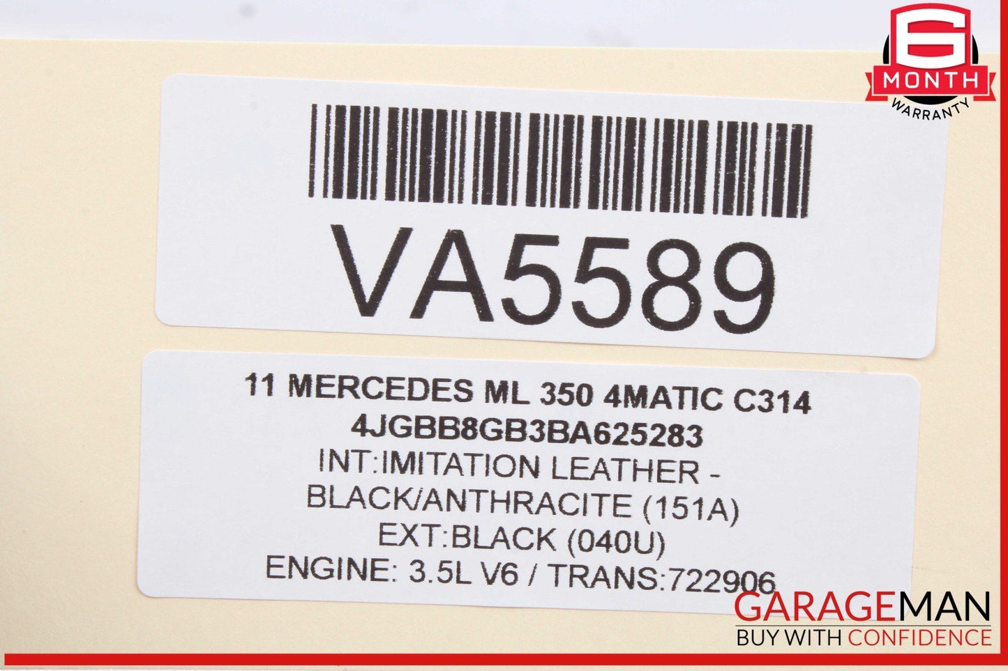 06-12 Mercedes W164 ML350 4MATIC Rear Left & Right Shock Strut Absorbers Set